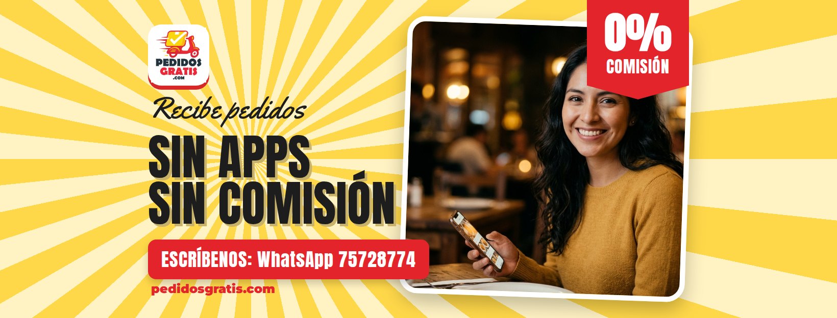 Recibe pedidos sin apps y sin comisión
